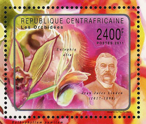 Orchids Stamp Jean Jules Linden Flowers Polystachya Affinis S/S MNH #2972/Bl.706