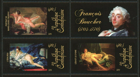 Painting of François Boucher Stamp L'Odalisqu Leda Et Le Cygne S/S MNH #3367-336