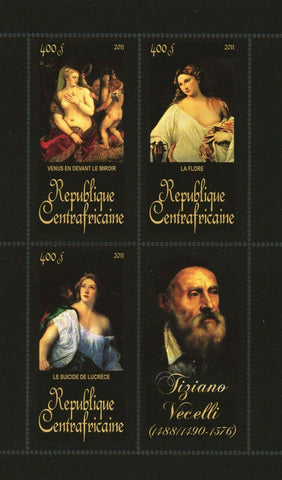 Tiziano Vecelli Stamp Venus En Devant Le Miroir Le Suicide De Lucrèce S/S MNH