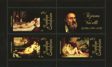 Tiziano Vecelli Stamp La venus d'Urbino Danae Avec Nourrice S/S MNH #3267-3269