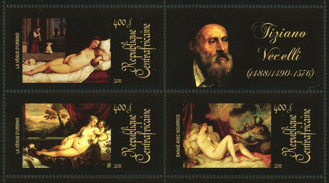 Tiziano Vecelli Stamp La venus d'Urbino Danae Avec Nourrice S/S MNH #3267-3269