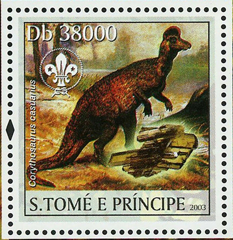 Dinosaurs Stamp Minerals Scouts Jamboree Corythosaurus Casuarius S/S MNH #1980