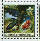 Dinosaurs Stamp Mineral Scout Corythosaurus Casuarius S/S MNH #1974 Double Print