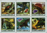 Dinosaurs Stamp Mineral Scout Corythosaurus Casuarius S/S MNH #1974 Double Print