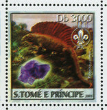 Dinosaurs Stamp Mineral Scout Corythosaurus Casuarius S/S MNH #1974 Double Print
