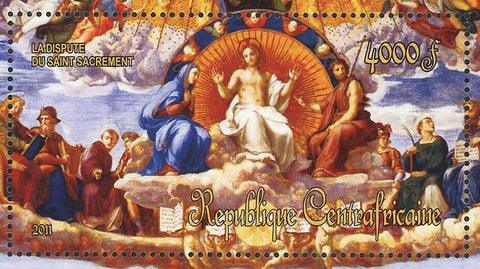 Raffaello Sanzio Stamp La Dispute du Saint Sacrement S/S MNH #3257 / Bl.791
