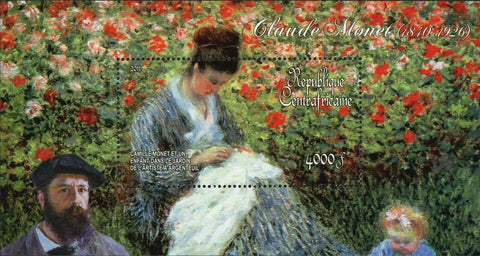 Claude Monet Stamp Camille Monet Et Un Enfant Dans Le Jardin S/S MNH #3461