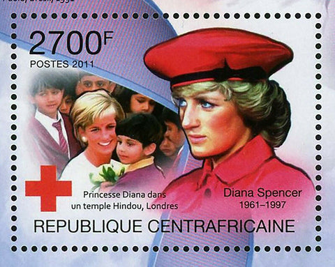 Princess Diana Stamp Red Cross Cambridge Tiara London S/S MNH #3100-3102