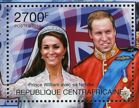 Royal Wedding Stamp Prince William & Katherine Middleton S/S MNH #3107 / Bl.734