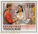 Royal Wedding Stamp Prince William & Kate Middleton S/S MNH #4079-4084