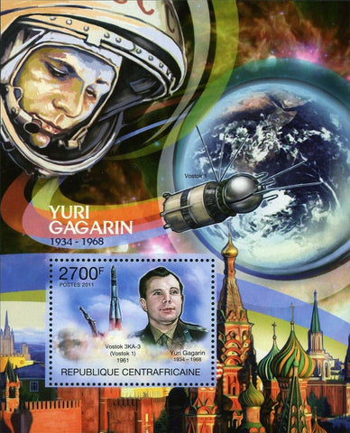 Yuri Gagarin Stamp Space Vostok 1 Vostok 3KA-3 Souvenir Sheet MNH #3111 / Bl.735