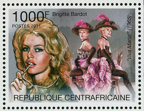 Brigitte Bardot Stamp American Actress Viva Maria! Souvenir Sheet MNH #3096-3098