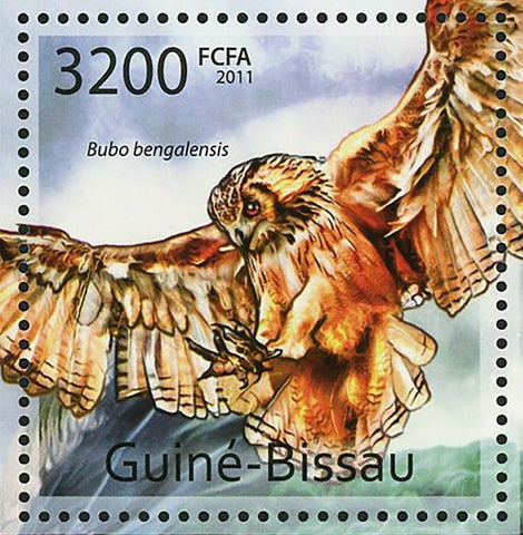 Owls Stamp Birds Bubo Bengalensis Asio Flammeus Otus spp. S/S MNH #5724 / Bl.100