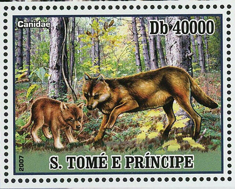 Wolves Stamp Wolf Wild Animal Canidae Souvenir Sheet MNH #3052 / Bl.597