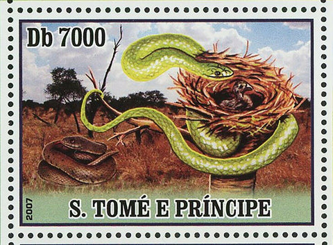 Snakes Stamp Eggs Nest Reptiles Serpent Souvenir Sheet MNH #3024-3027