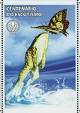 Butterflies Stamp Lizard Insects Euclidia Glyphica Leiothrix Lutea S/S MNH #3016