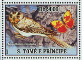 Butterflies Stamp Lizard Insects Euclidia Glyphica Leiothrix Lutea S/S MNH #3016