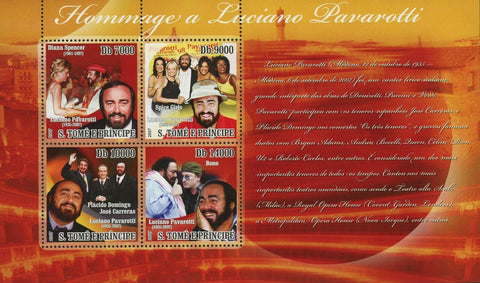Luciano Pavarotti Stamp Diana Spice Girls Placido Domingo Bono S/S MNH #3133-313