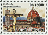 Popes Stamp John Paul II Benedict XVI Churches Notre Dame Cathedral S/S MNH