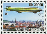 Dirigibles Models Stamp LZ 127 Graf Zeppelin Alps LZ2 Rothenburg S/S MNH #3601