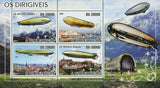 Dirigibles Models Stamp LZ 127 Graf Zeppelin Alps LZ2 Rothenburg S/S MNH #3601