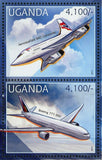 Airplanes Stamp Airbus A380 Boeing 777-300 Boeing 747-8 Cocorde S/S MNH #2921