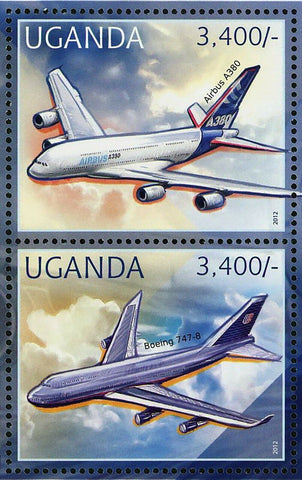 Airplanes Stamp Airbus A380 Boeing 777-300 Boeing 747-8 Cocorde S/S MNH #2921