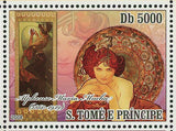 Alphonse Maria Mucha Stamp Paintings Art Souvenir Sheet MNH #3698-3701