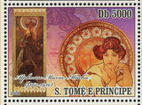 Alphonse Maria Mucha Stamp Paintings Art Souvenir Sheet MNH #3698-3701