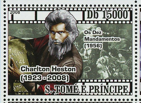 Charlton Heston Stamp Planet of the Apes Cinema Souvenir Sheet MNH #3735-3738