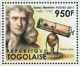 Great Physicists Stamp Thomas Alva Edison Isaac Newton Nicolas Copernic S/S MNH