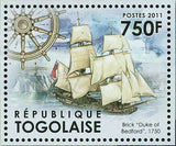 Tall Ships Stamp Cutty Sark 1869 Brick "Hector Ship" Transportation S/S MNH