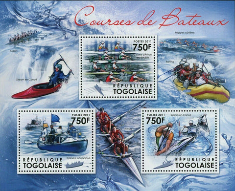 Boat Races Stamp Rafting Aviron Canoe Slalom Coastal Rowing S/S MNH #4325-4327