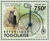 The Evolution of Bicycles Stamp Transportation John Kemp Starley S/S MNH #4341