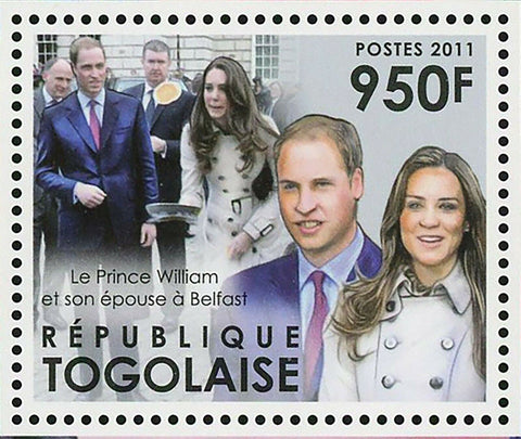 The Young Royal Couple Stamp Prince William & Katherine Middleton S/S MNH #4301