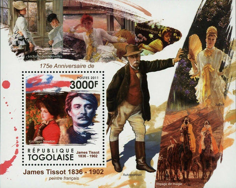 James Tissot Stamp Kathleen Newton Seaside Autoportrait S/S MNH #4018 / Bl.613