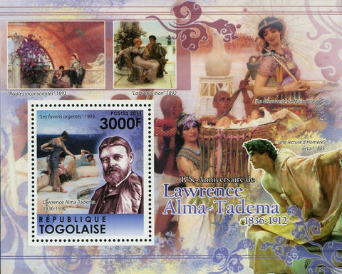 Lawrence Alma-Tadema Stamp La proposition Les inconscientes S/S MNH #4008/Bl.611