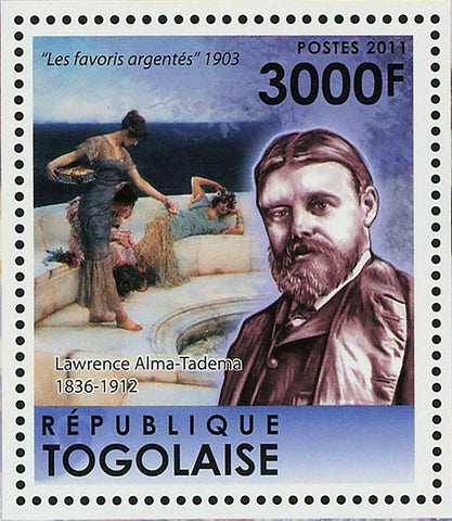 Lawrence Alma-Tadema Stamp La proposition Les inconscientes S/S MNH #4008/Bl.611