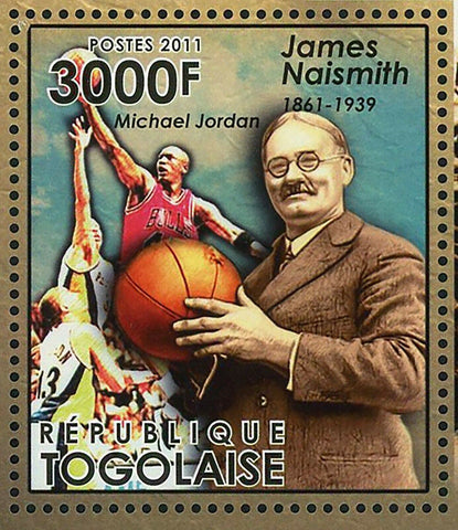 James Naismith Stamp Michael Jordan Basketball Invention S/S MNH #4028 / Bl.615