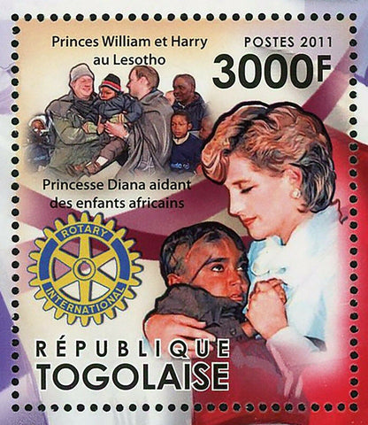 Handicap International Stamp Princess Diana Prince William Harry S/S MNH #4092