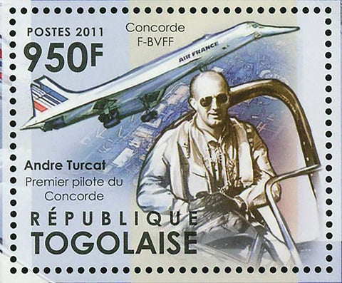 Concorde Stamp First Commercial Flight of Concorde Airplane S/S MNH #4257-4259