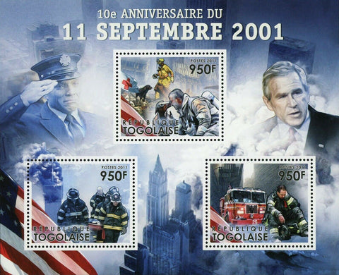9/11 Stamp Historical Event September Eleven  9/11/2011 S/S MNH #4261-4263