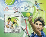 Lawn Tennis Stamp Novak Djokovic Roger Federer Souvenir Sheet MNH #4300 / Bl.671