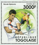 Lawn Tennis Stamp Novak Djokovic Roger Federer Souvenir Sheet MNH #4300 / Bl.671