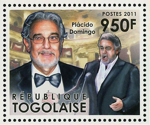 The Three Tenors Stamp Luciano Pavarotti Placido Domingo Jose Carreras S/S MNH