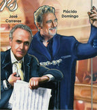The Three Tenors Stamp Luciano Pavarotti Placido Domingo Jose Carreras S/S MNH