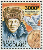 Great Physicists Stamp Andrei Sakharov Tour Nikola Tesla S/S MNH #4268 / Bl.663