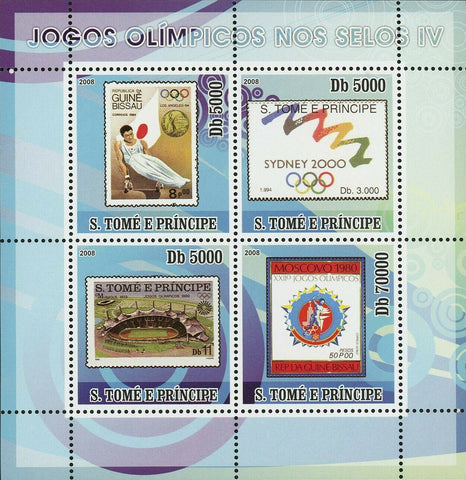 Olympic Games on Stamps Moscow Sydney Los Angeles 94 S/S MNH #3472-3475