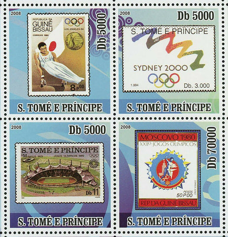 Olympic Games on Stamps Moscow Sydney Los Angeles 94 S/S MNH #3472-3475