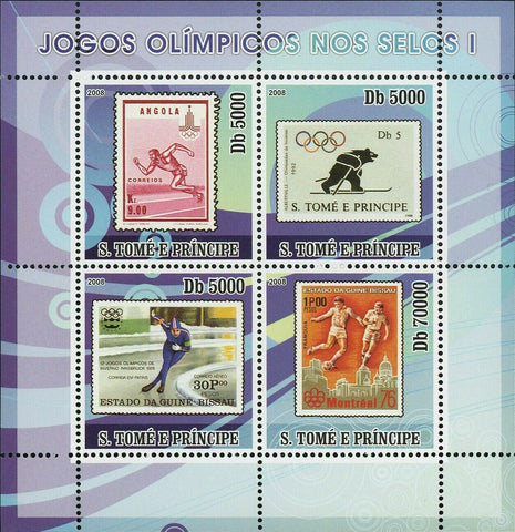 Olympic Games on Stamps Montreal Winter Olympics Ice Skating S/S MNH #3460-3463